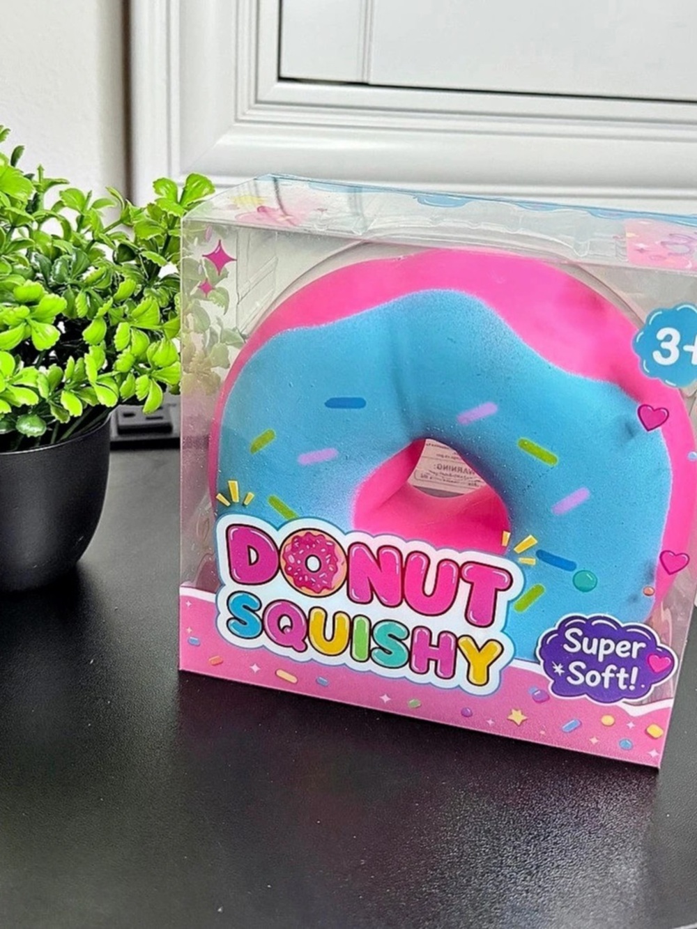 Large Pink & Blue Donut Squishy